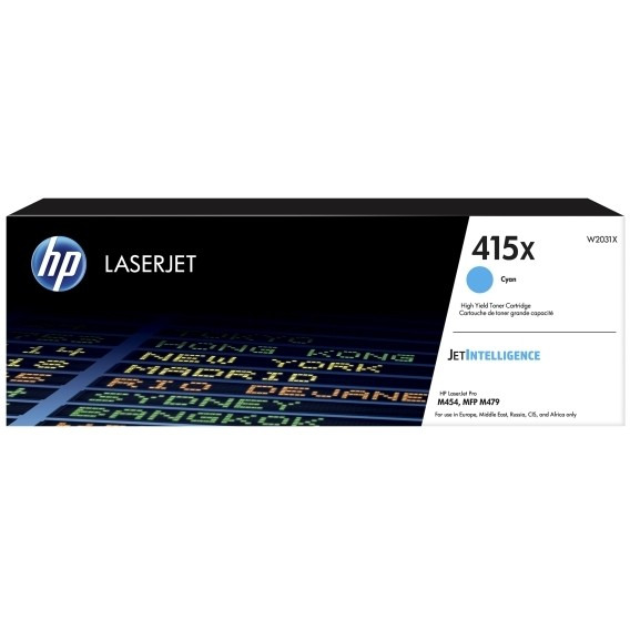 Toner HP 415X do Color LaserJet Pro M454, MFP M479 | 6 000 str. | cyan