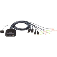 Przecznik 2 portowy USB DP Cable KVM Switch CS22DP