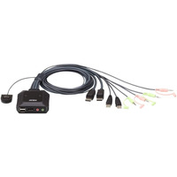 Prze��cznik 2 portowy USB DP Cable KVM Switch CS22DP