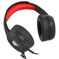 Suchawki dla graczy Genesis Neon 200 z mikrofonem podwietlenie RGB Czarno-czerwone