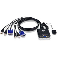 2-portowy przecznik-przewd 2-Port USB VGA Cable Switch w Rem. Port Selec