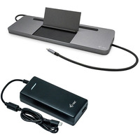 Zestaw Stacja dokujca USB-C Metal Ergonomic 4K 3x Display Power Delivery 85W + Zasilacz Uniwersalny 112 W