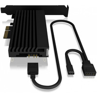 Karta PCIe z gniazdem M.2 M-Key dla jednego dysku SSD M.2 NVMe, podwietlenie ARGB IB-PCI224M2-RGB