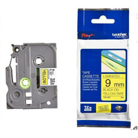 Ta�ma Brother laminowana 9mm x 8m czarny nadruk / �&oacute;�te t�o