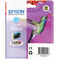 Tusz Epson T0802 do Stylus Photo R-265/285/360 RX560 | 7, 4ml | cyan