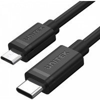 Kabel USB TYP-C DO microUSB 2.0; 1m; Y-C473BK