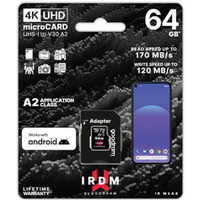 Karta pamici microSD IRDM 64GB UHS-I U3 A2 + adapter