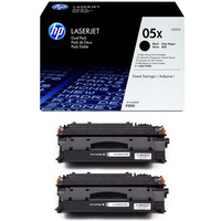 Zestaw dwóch tonerów HP 05X do LaserJet P2055 | 2 x 6 500 str. | black