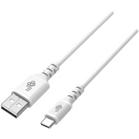 Kabel USB-USB C 2m silikonowy biay Quick Charge