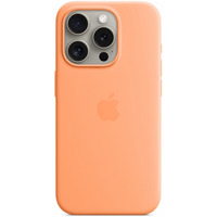 Etui silikonowe z MagSafe do iPhonea 15 Pro - pomaraczowy sorbet