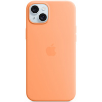 Etui silikonowe z MagSafe do iPhonea 15 Plus - pomaraczowy sorbet