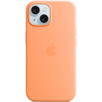 Etui silikonowe z MagSafe do iPhonea 15 - pomaraczowy sorbet