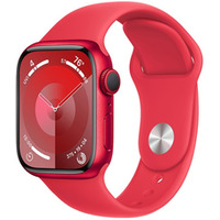 Watch Serie 9 GPS, 45mm Koperta z aluminium z edycji (PRODUCT)RED z paskiem sportowy z edycji (PRODUCT)RED - M/L