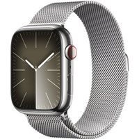 Watch Series 9 GPS + Cellular, 45mm Koperta ze stali nierdzewnej w kolorze srebrnym z bransolet mediolask w kolorze srebrnym