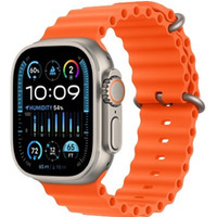 Watch Ultra 2 GPS + Cellular, 49mm Koperta z tytanu z paskiem Ocean w kolorze pomaraczowym