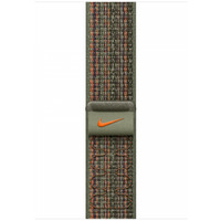 Opaska sportowa Nike w kolorze sekwoi/pomaraczowym do koperty 45 mm