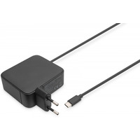 adowarka sieciowa zasilacz 1x USB-C PD 3.0 max. 100W GaN zintegrowany kabel 1, 2m Czarna