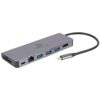Hub USB-C do HDMI 1xUSB-C GbE 2xUSB-A Card PD