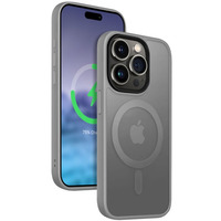 Etui Hybrid Frost MAG Cover iPhone 15 Pro MagSafe Szare