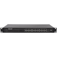 Przecznik Intellinet Giga 24x RJ45 + 2x SFP WEB-SMART VLAN QOS Rack