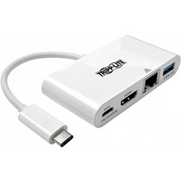Wieloportowy adapter USB-C HDMI, port USB 3.2 Gen 1, Gigabit Ethernet, adowanie PD 60 W, HDCP U444-06N-HGU-C Biay