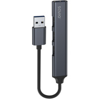 Hub 4 porty USB-A - 3 x USB-A 2.0, 1 x USB-A 3.0, 5 Gbps, Aluminium, AK-70