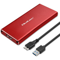 Obudowa | kiesze na dysk M.2 SSD | SATA | NGFF | USB 3.0 | Superspeed 5Gb/s | 2TB | Czerwona