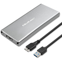 Obudowa | kiesze na dysk M.2 SSD | SATA | NGFF | USB 3.0 | Superspeed 5Gb/s | 2TB | Srebrna