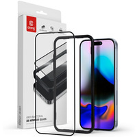 Szk�o ochronne Anti-Bacterial 3D Armour Glass - hartowane 9H Full Glue do iPhone 16 Pro Max + ramka instalacyjna