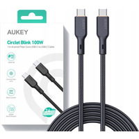 CB-KCC101 kabel USB-C - USB-C 1m 100W PD 5A 20V kevlar + nylonowy oplot