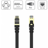 Patchcord CAT.7 SSTP 10M (8P8C) RJ45; paski; C1897BK-10M