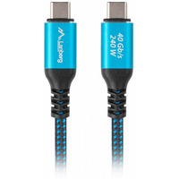 Kabel USB-C M/M USB4 0, 5m 240W 8K 60HZ czarno-niebieski