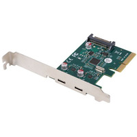 Karta sieciowa PCI EXPRESS X1 -> 2X USB-C 3.2 GEN 2X1 led low profile