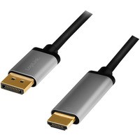 Kabel DisplayPort 4K/60 Hz, DP do HDMI aluminiowy 2m