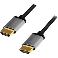 Kabel HDMI 4K/60Hz, aluminium 1m Czarny