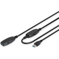 Kabel przeduajcy USB 3.0 SuperSpeed Typ USB A/USB A M/ aktywny 20m Czarny