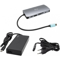Stacja dokujca USB-C Metal Nano Dock HDMI/VGA z LAN + Zasilacz uniwerslany 77W