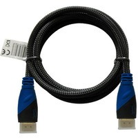 Kabel HDMI (M) 2m, oplot nylonowy, zote kocwki, v1.4 high speed, ethernet/3D, CL-48