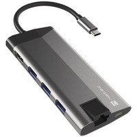 Stacja dokujca Multiport Fowler Plus USB-C PD, 3x USB 3.0, HDMI 4K, RJ45, SD, micro SD