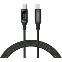 Kabel USB - USB C z wywietlaczem, 100W, CL-174