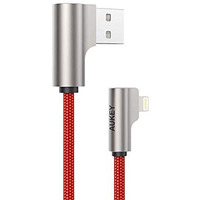 CB-AL01 Red OEM nylonowy kabel USB - Lightning | 2m | wtyki 90 stopni | certyfikat MFi