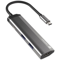 Stacja dokujca Multi Port Fowler Slim USB-C PD, 2x USB 3.0, HDMI 4K