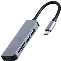 Hub 3-portowy USB-C, USB 2.0x2, USB 3.0, czytnik kart