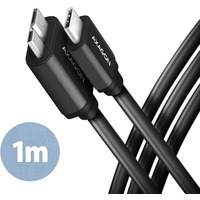 BUMM3-CM10AB Kabel Micro-B USB, USB-C 3.2 Gen 1, 1m, 3A, ALU, PVC Czarny