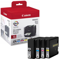 Zestaw czterech tuszy Canon PGI2500XL do MB-5050/5350 bk70, 9 ml, kol 3x19, 3ml