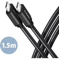 BUCM3-CM15AB Kabel USB-C - USB-C, 1.5m, PD 60W, 3A, ALU, oplot Czarny