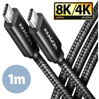BUCM432-CM10AB Kabel USB-C - USB-C, USB4 Gen 3x2 1m, PD 100W, 8K HD, ALU, oplot Czarny