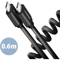 BUCM-CM10TB Kabel Twister USB-C - USB-C, 0, 6m, USB 2.0, 3A, ALU, PVC Czarny
