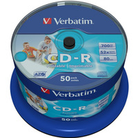CD-R 52x 700MB 50P CB Printable 43438