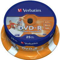 DVD-R 16x 4.7GB 25P CB PRINTABLE 43538